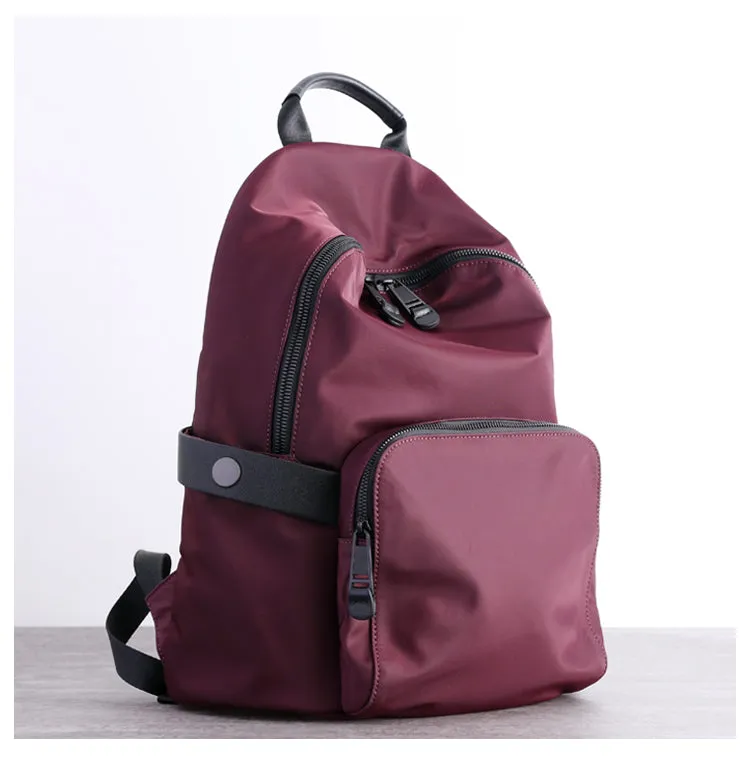 Womens Nylon Backpack Best Satchel Backpack Bag Nylon Gray School Rucksack for Ladies