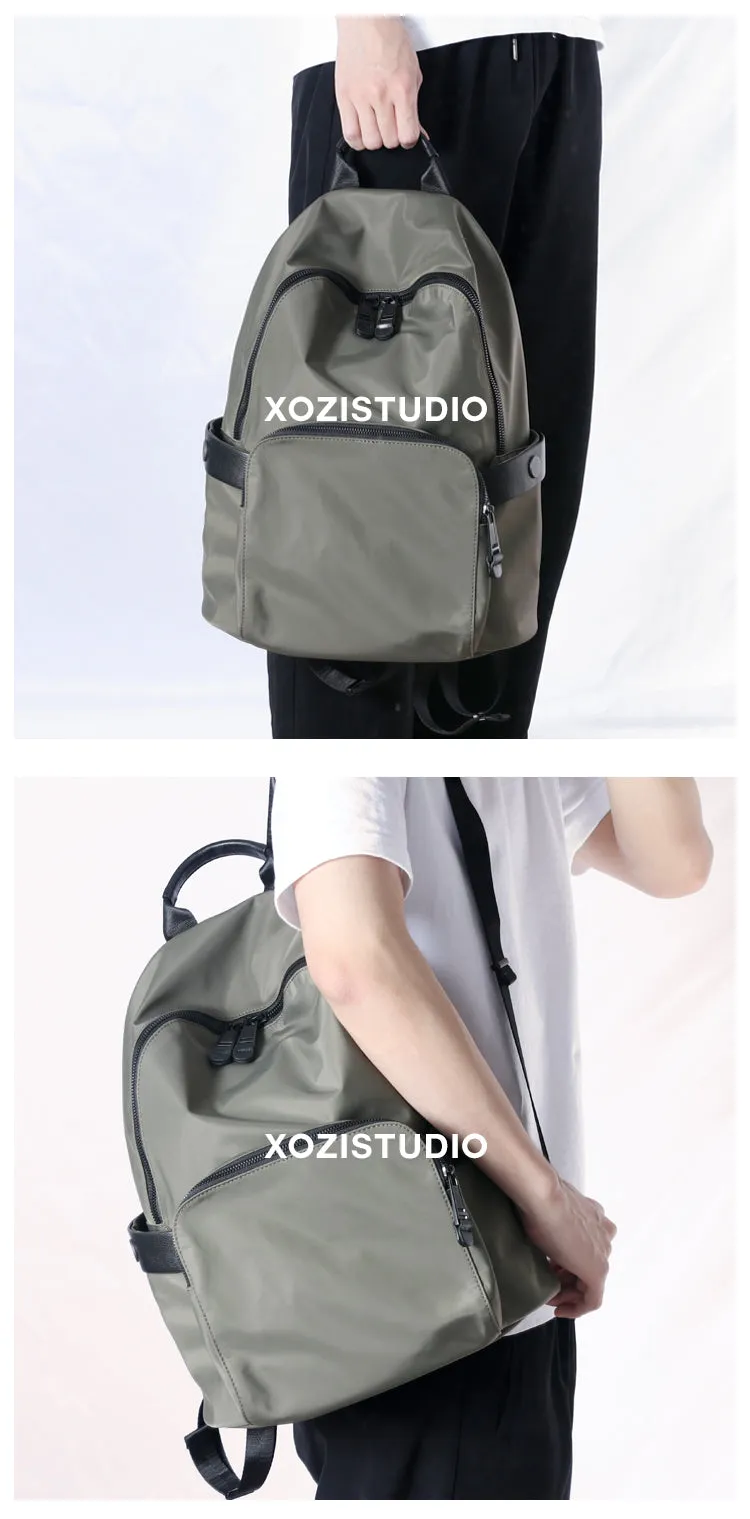 Womens Nylon Backpack Best Satchel Backpack Bag Nylon Gray School Rucksack for Ladies