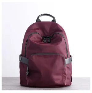 Womens Nylon Backpack Best Satchel Backpack Bag Nylon Gray School Rucksack for Ladies