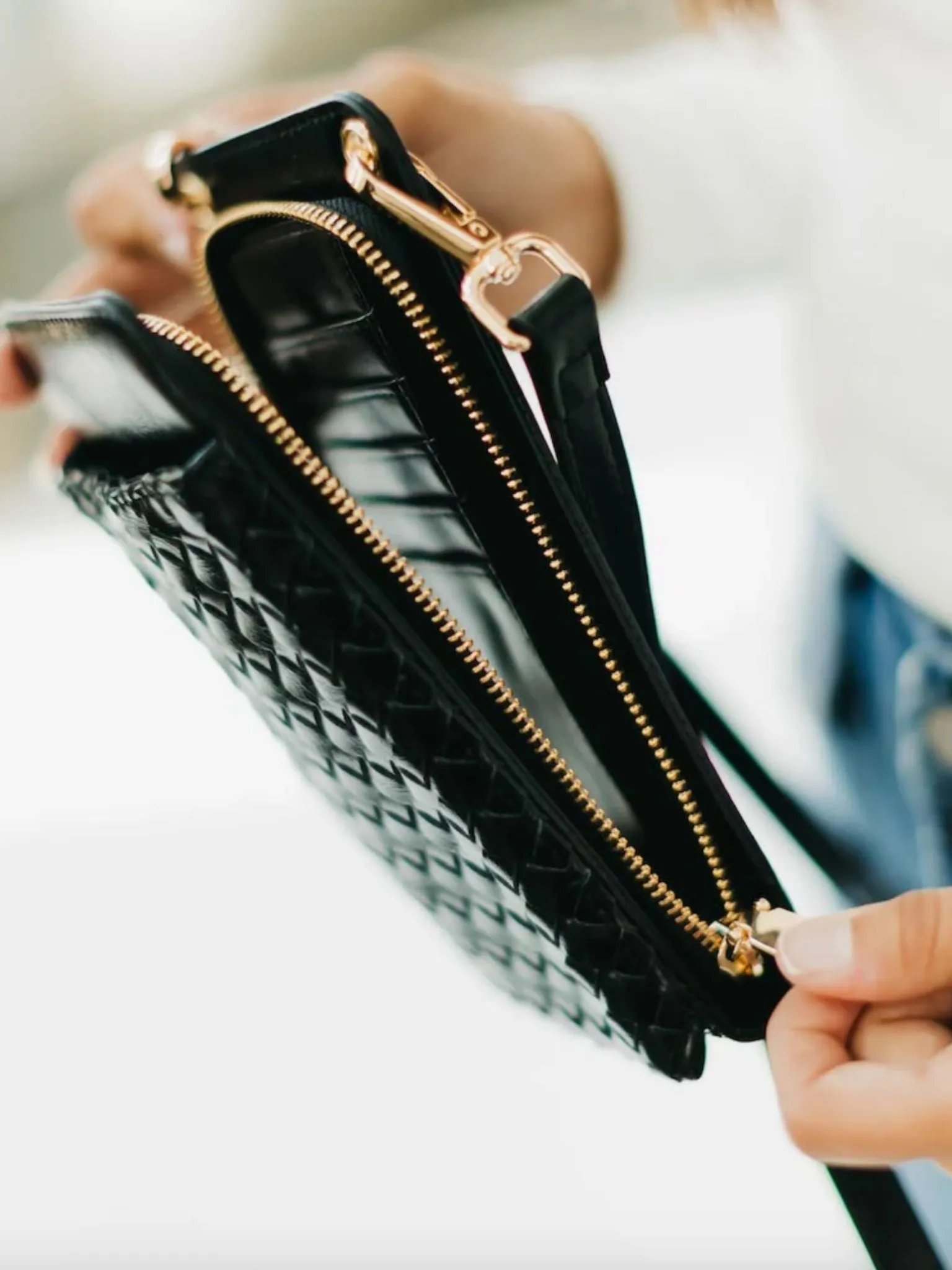 Woven Double Duty Phone Bag