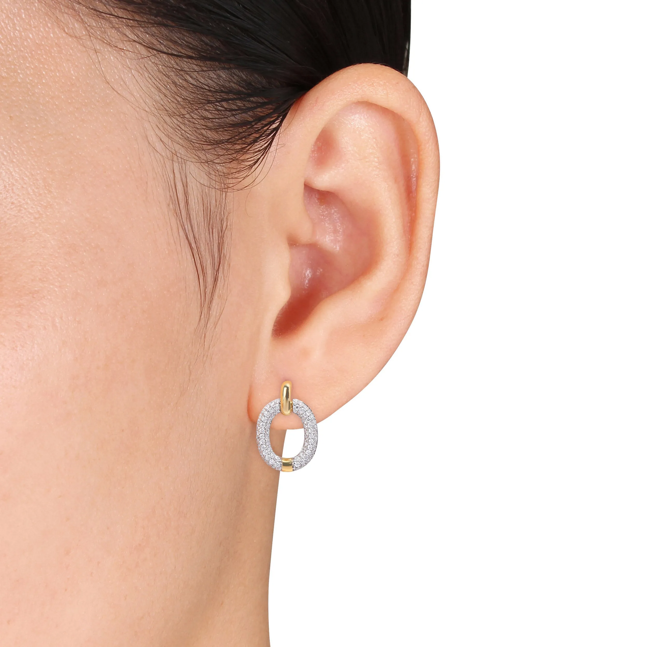 Yellow Gold Diamond Earrings