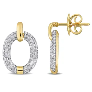 Yellow Gold Diamond Earrings