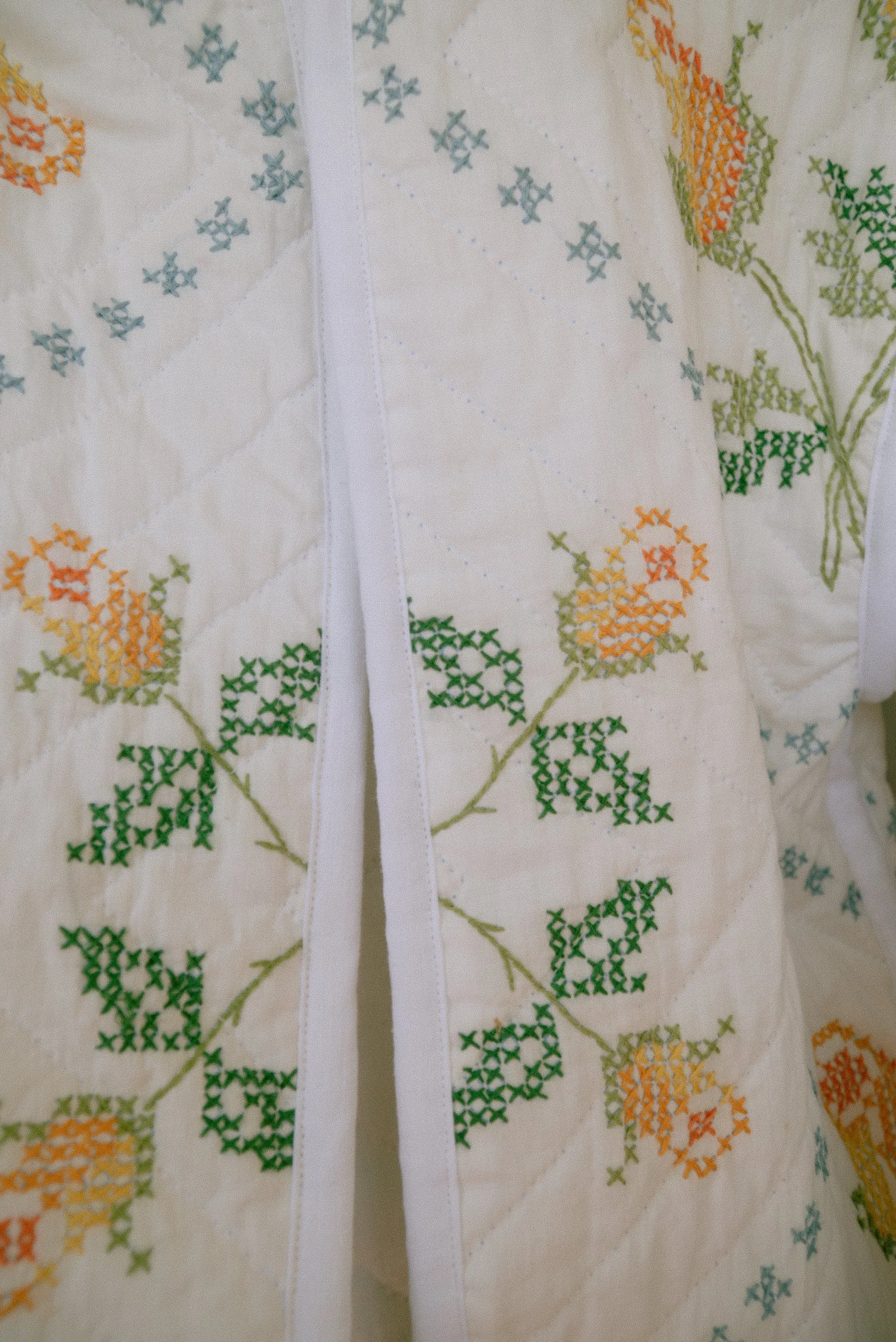 Yellow Rose Cross Stitched Juniper Cropped Coat