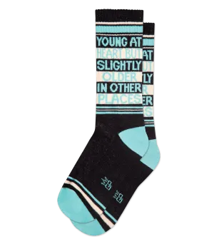 Young At Heart But Slightly Older In Other Places (Unisex) Gym Sock