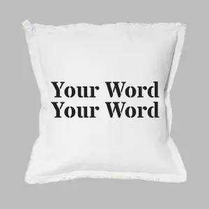 Your Word Two Lines Times Square Pillow