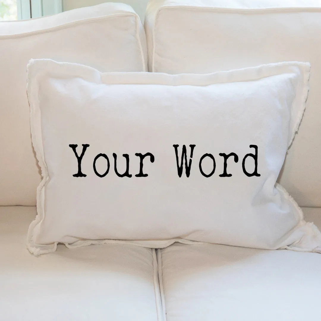 Your Word Typewriter Lumbar Pillow