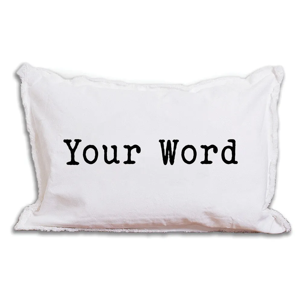 Your Word Typewriter Lumbar Pillow