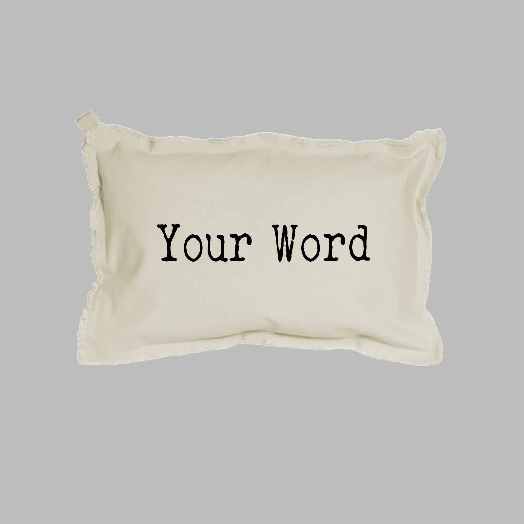 Your Word Typewriter Lumbar Pillow