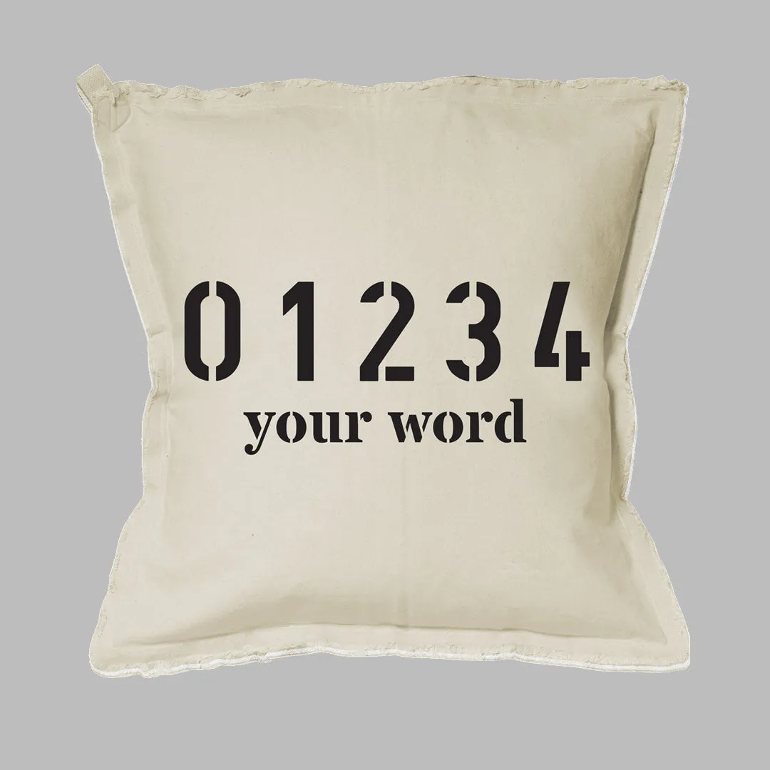 Your Zip Code   Subtitle Square Pillow