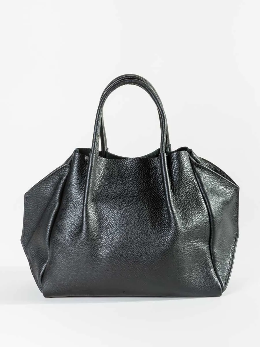zoe pebble leather black