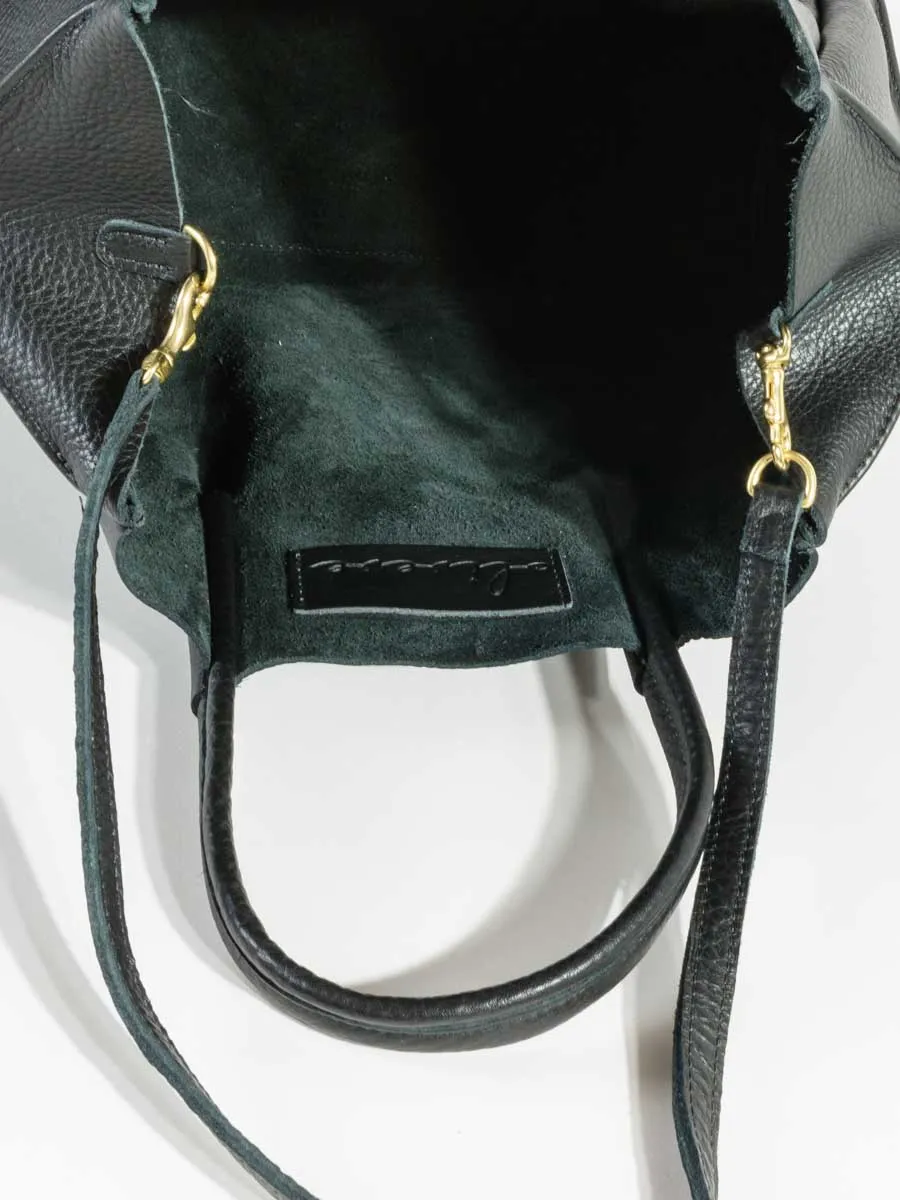 zoe pebble leather black