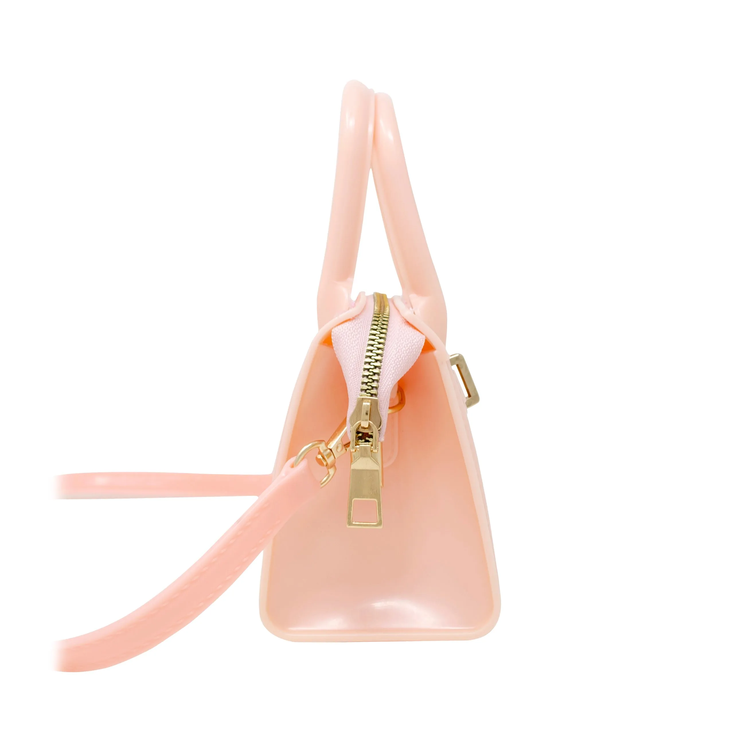 Zomi Gems Jelly Heart Locket Satchel Bag - Pink