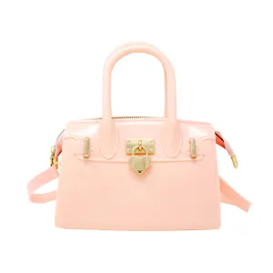 Zomi Gems Jelly Heart Locket Satchel Bag - Pink